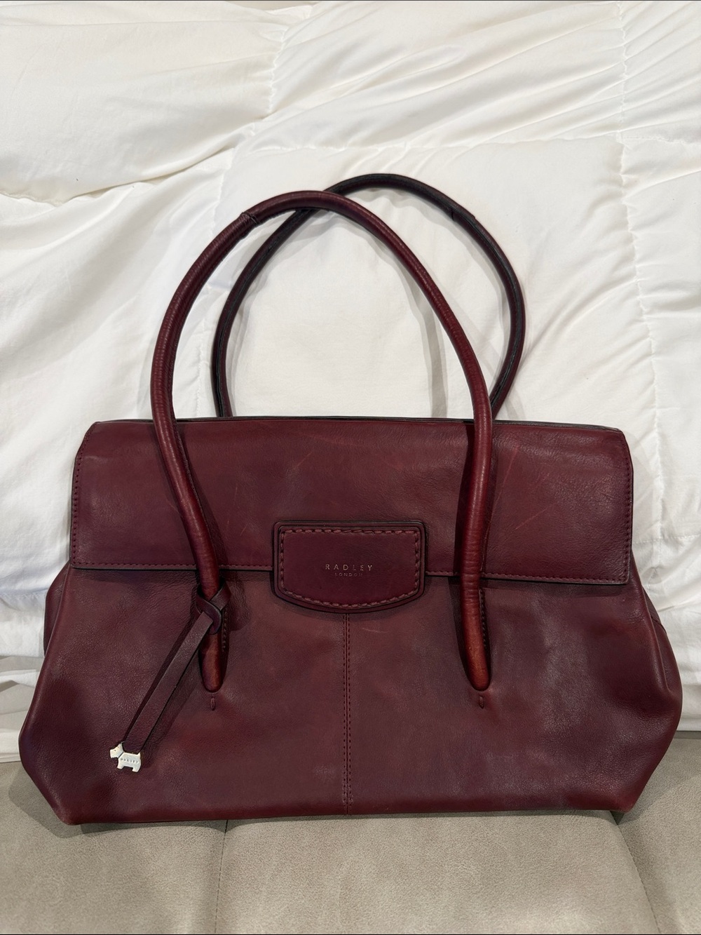 RADLEY LONDON Burgundy Leather Shoulder Bag